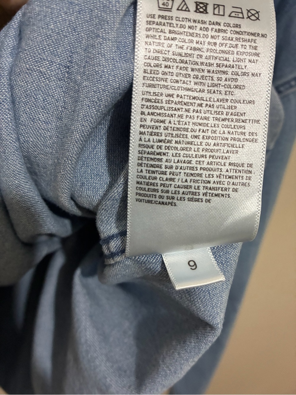 Uniqlo Denim Longsleeve Shirt Size Large Loose Boxy Fit - Picture 12 of 12
